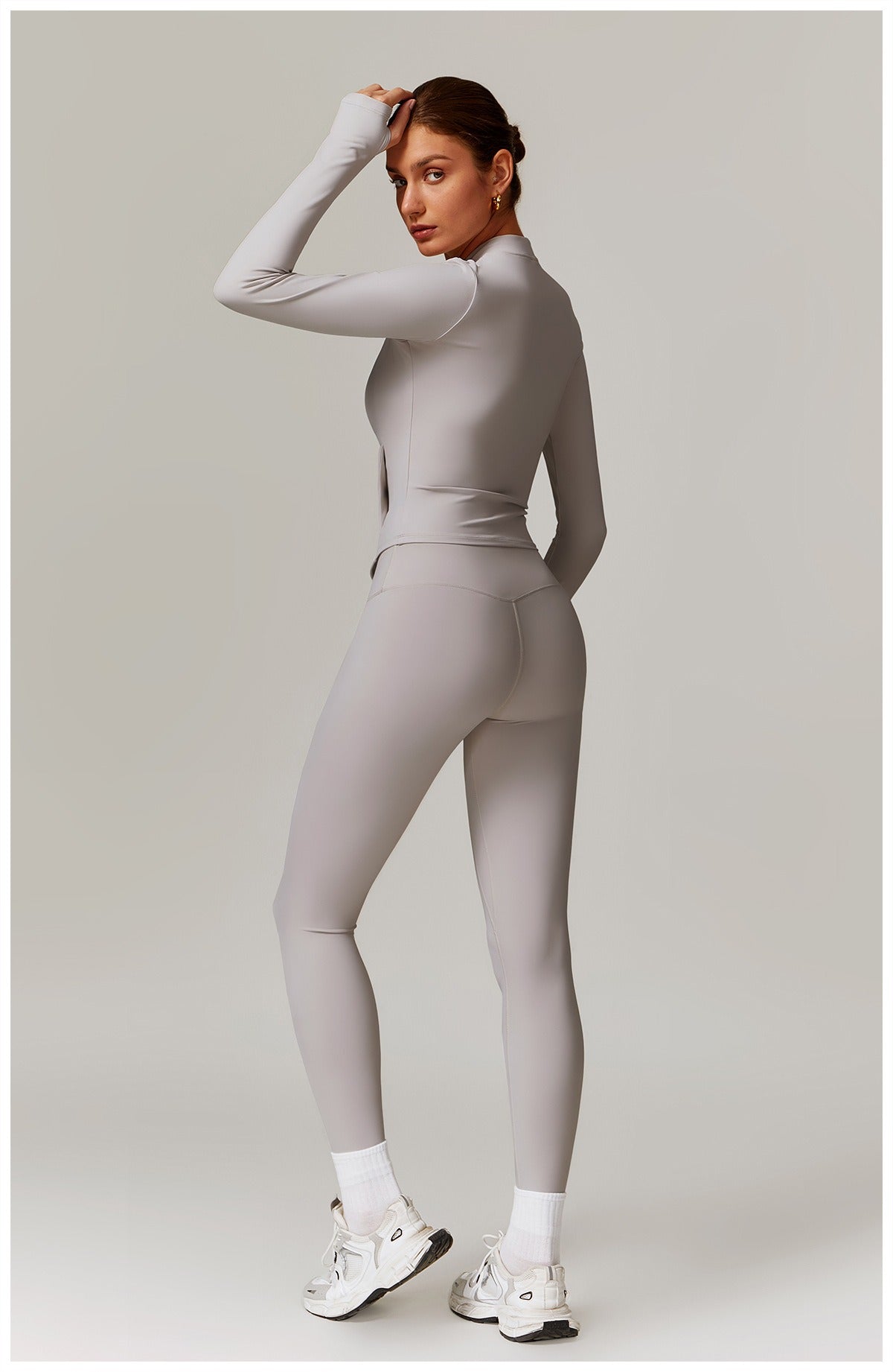 Zoe Zip Top and Legging Set Grey