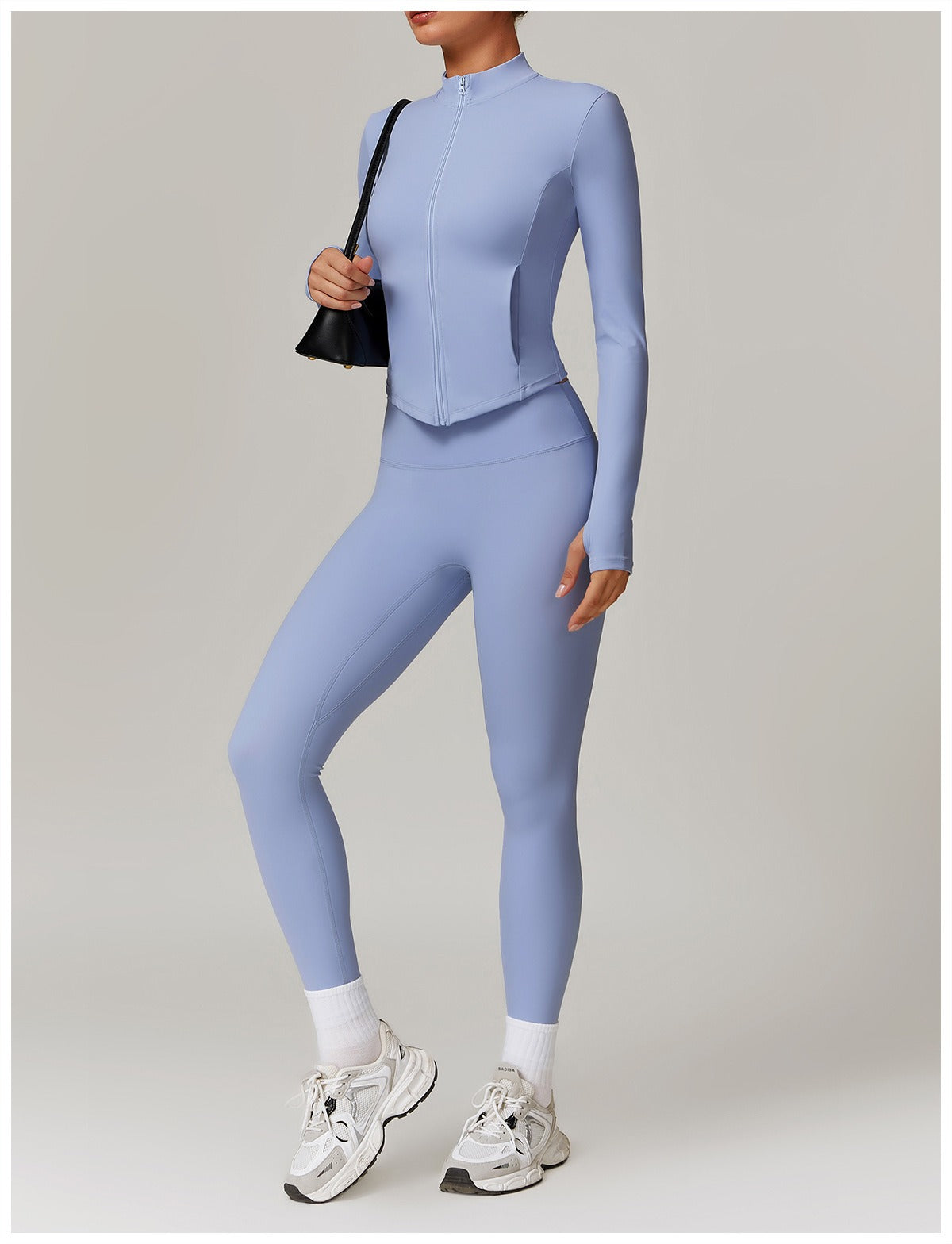 Zoe Zip Top and Legging Set Blue