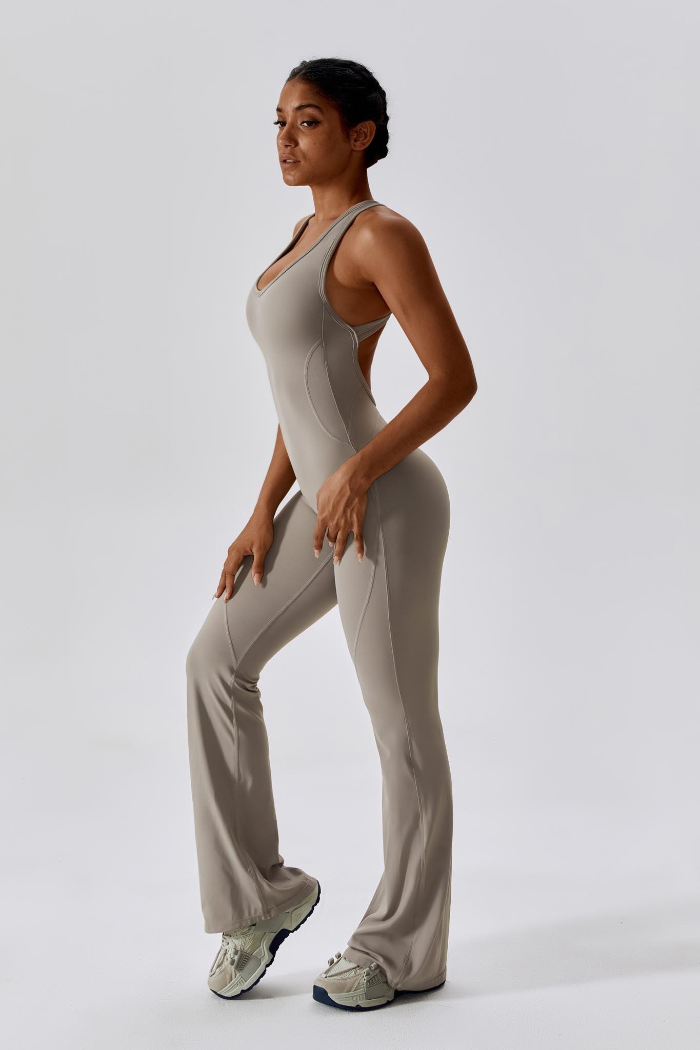 Open Back Jumpsuit Nude