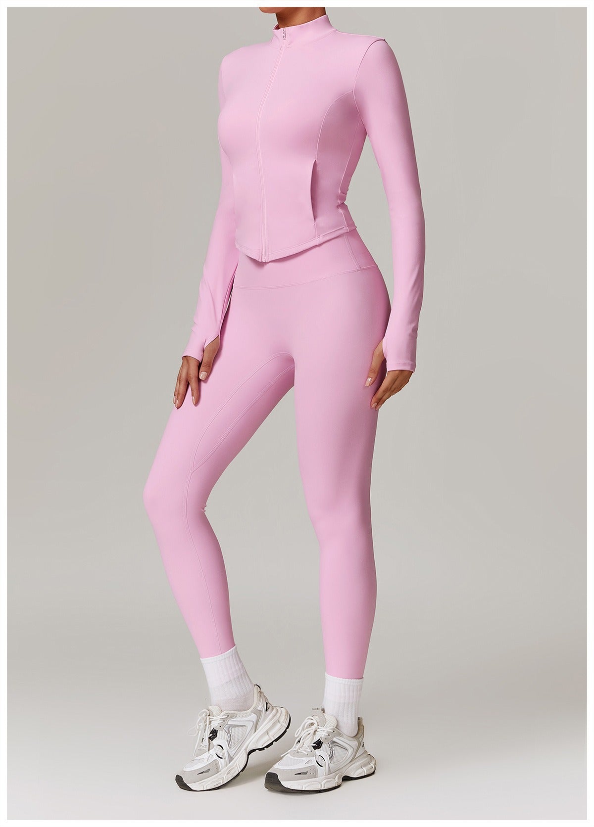 Zoe Zip Top and Legging Set Pink