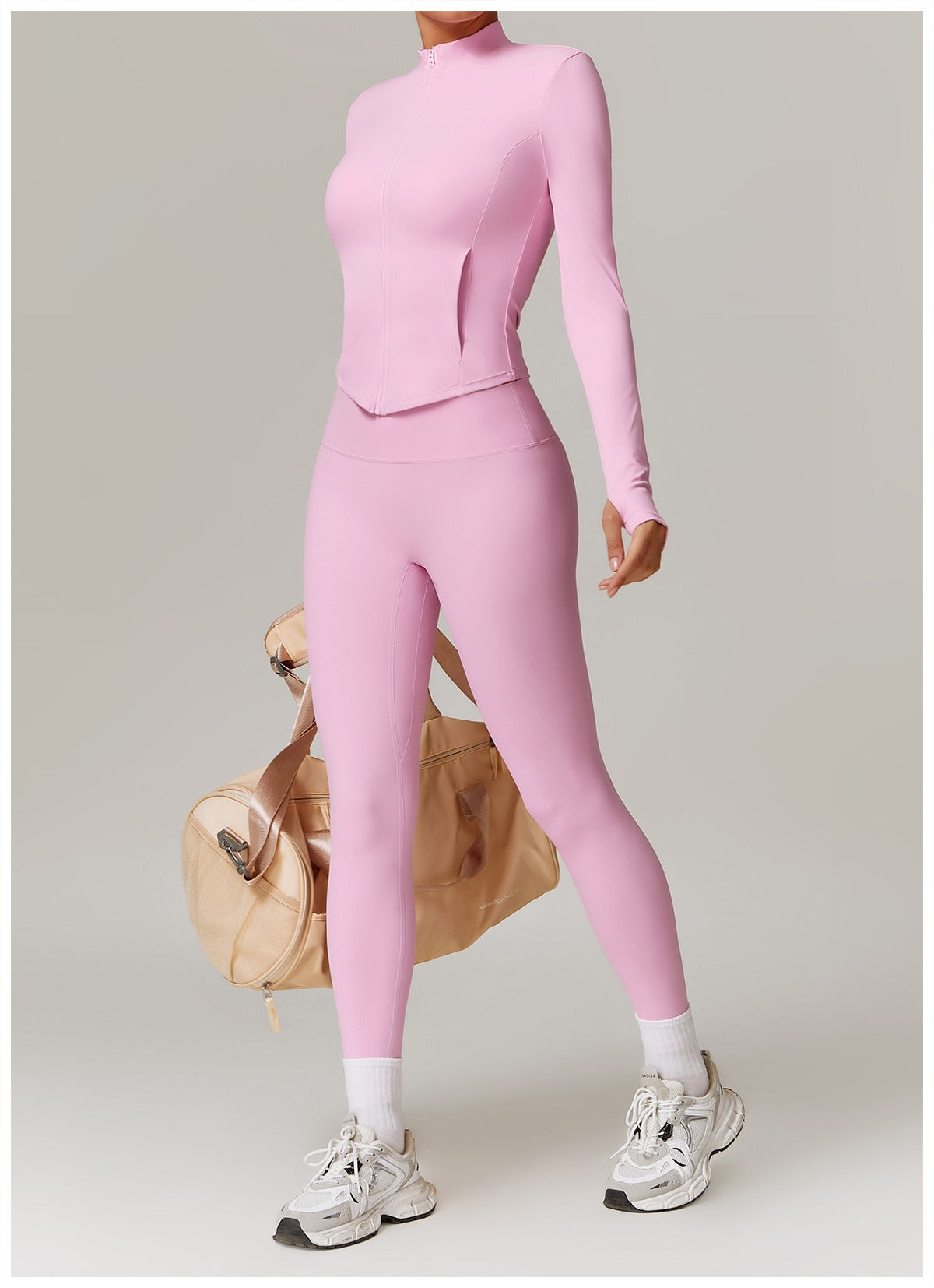 Zoe Zip Top and Legging Set Pink