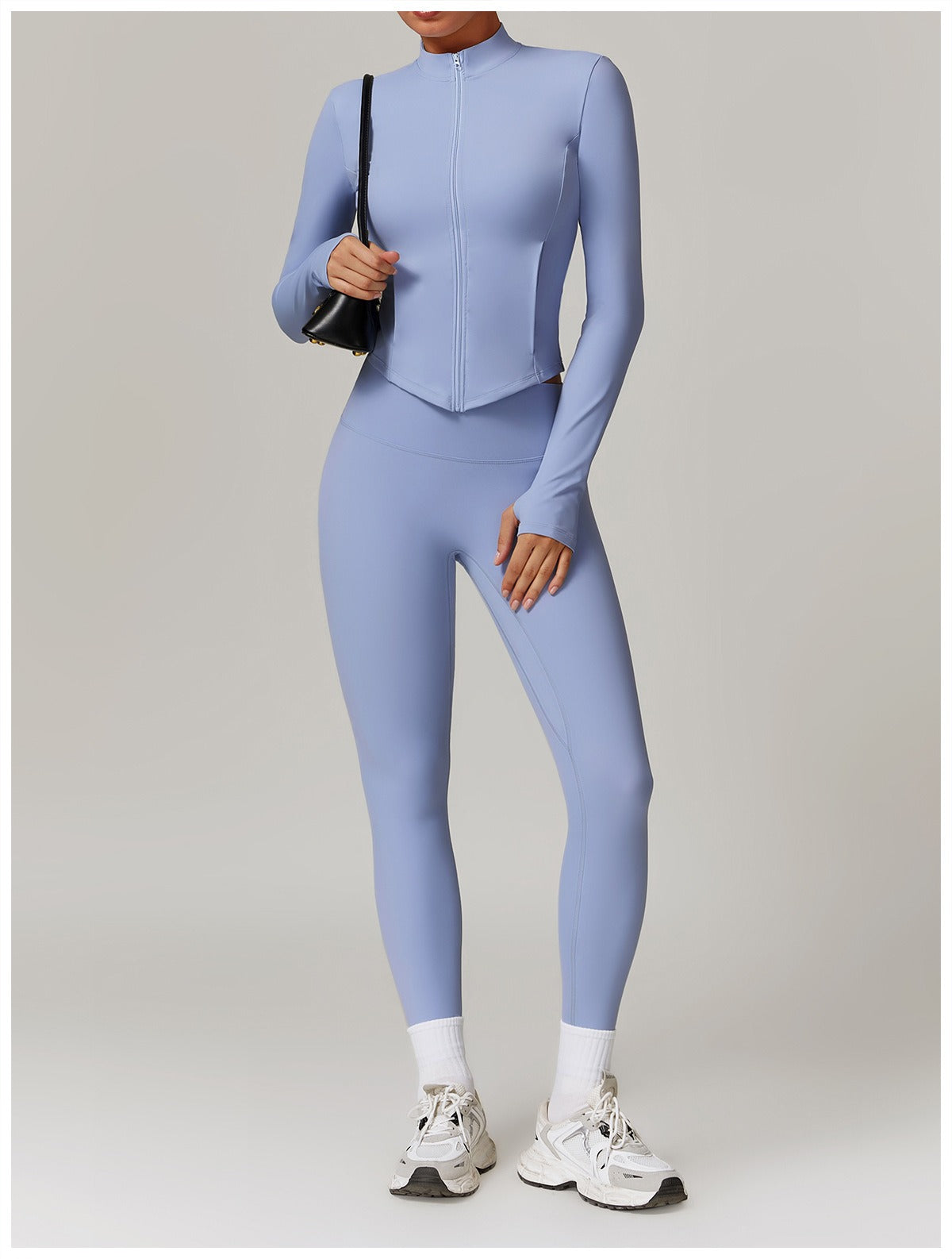 Zoe Zip Top and Legging Set Blue