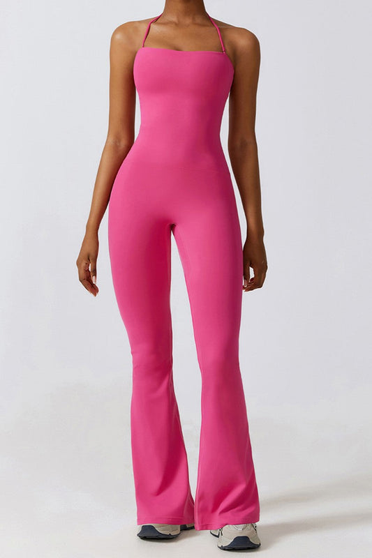 Bella Flare Jumpsuit Pink