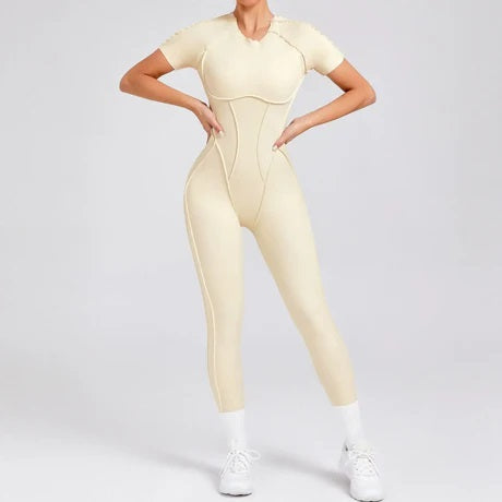 Gianna Body Shape Jumpsuit Cream