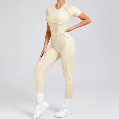 Gianna Body Shape Jumpsuit Cream