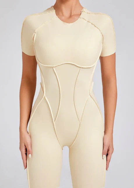 Gianna Body Shape Jumpsuit Cream