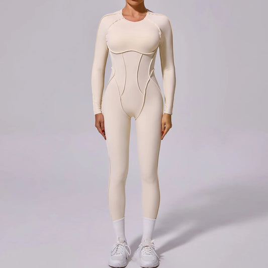 Gianna Long Sleeve Jumpsuit Cream