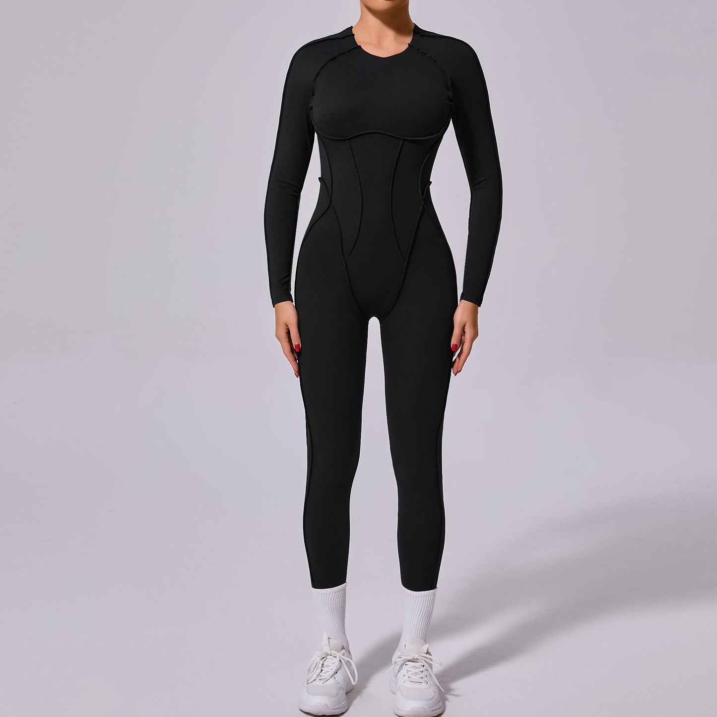 Gianna Long Sleeve Jumpsuit Black