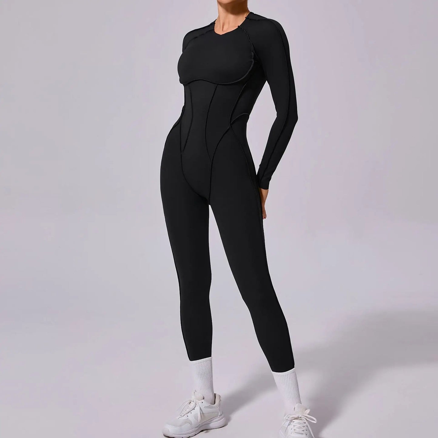 Gianna Long Sleeve Jumpsuit Black