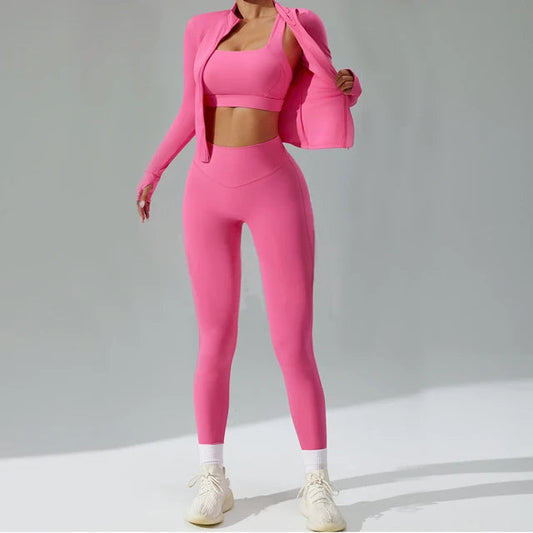 Rose 3 Piece Pant Set Pink