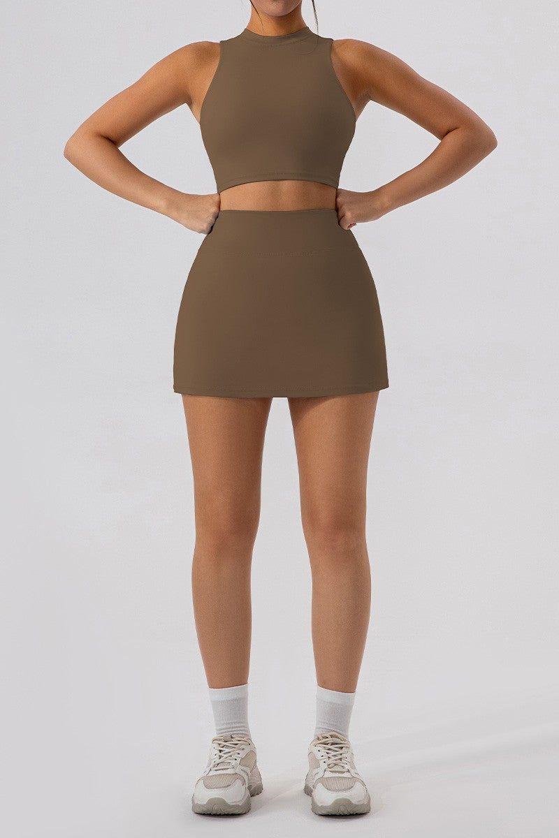 Wilshire Tennis Skirt Set Brown