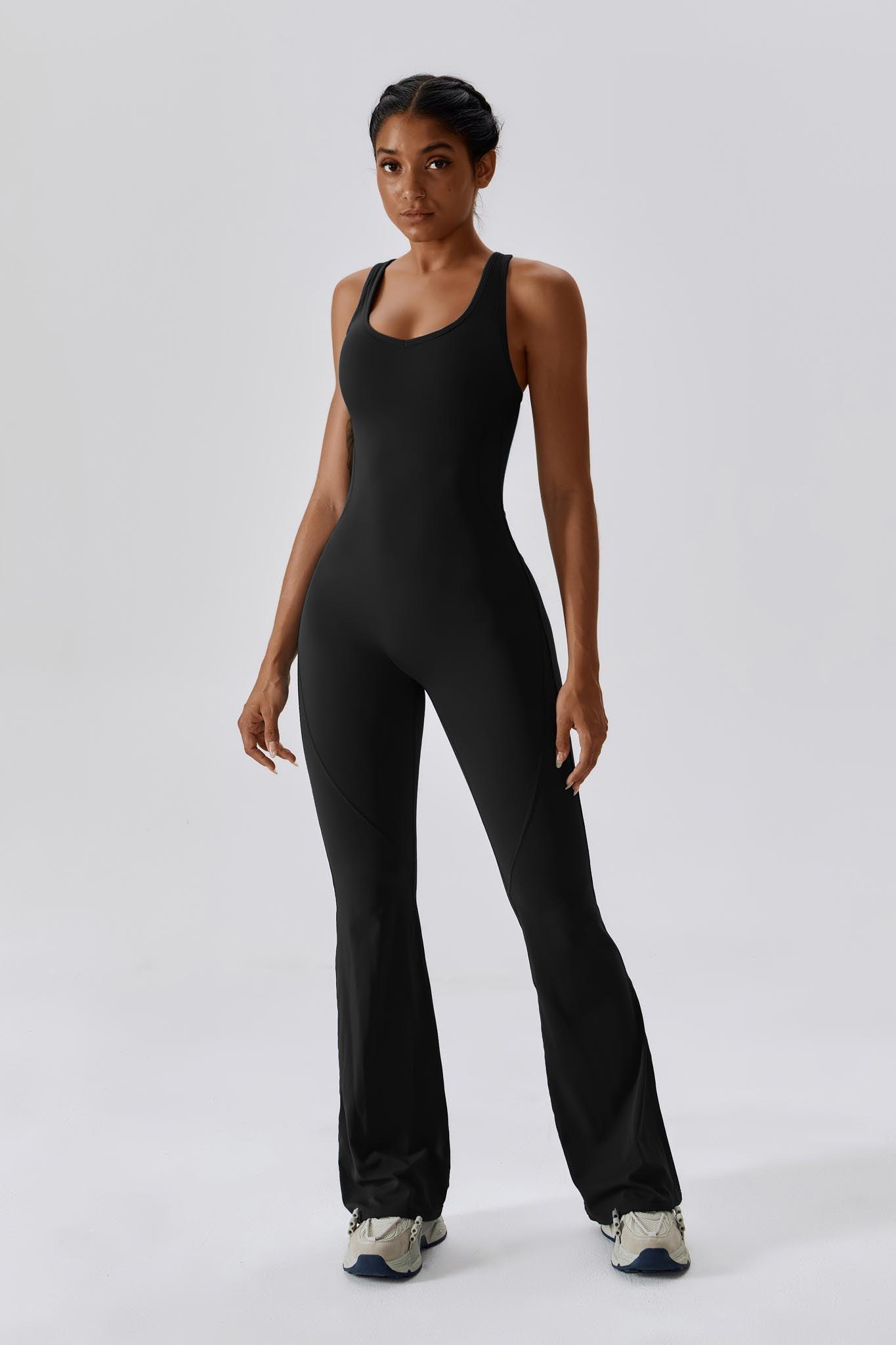 Open Back Jumpsuit Black