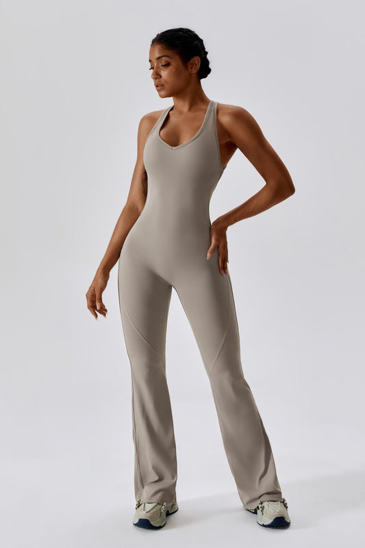 Open Back Jumpsuit Nude