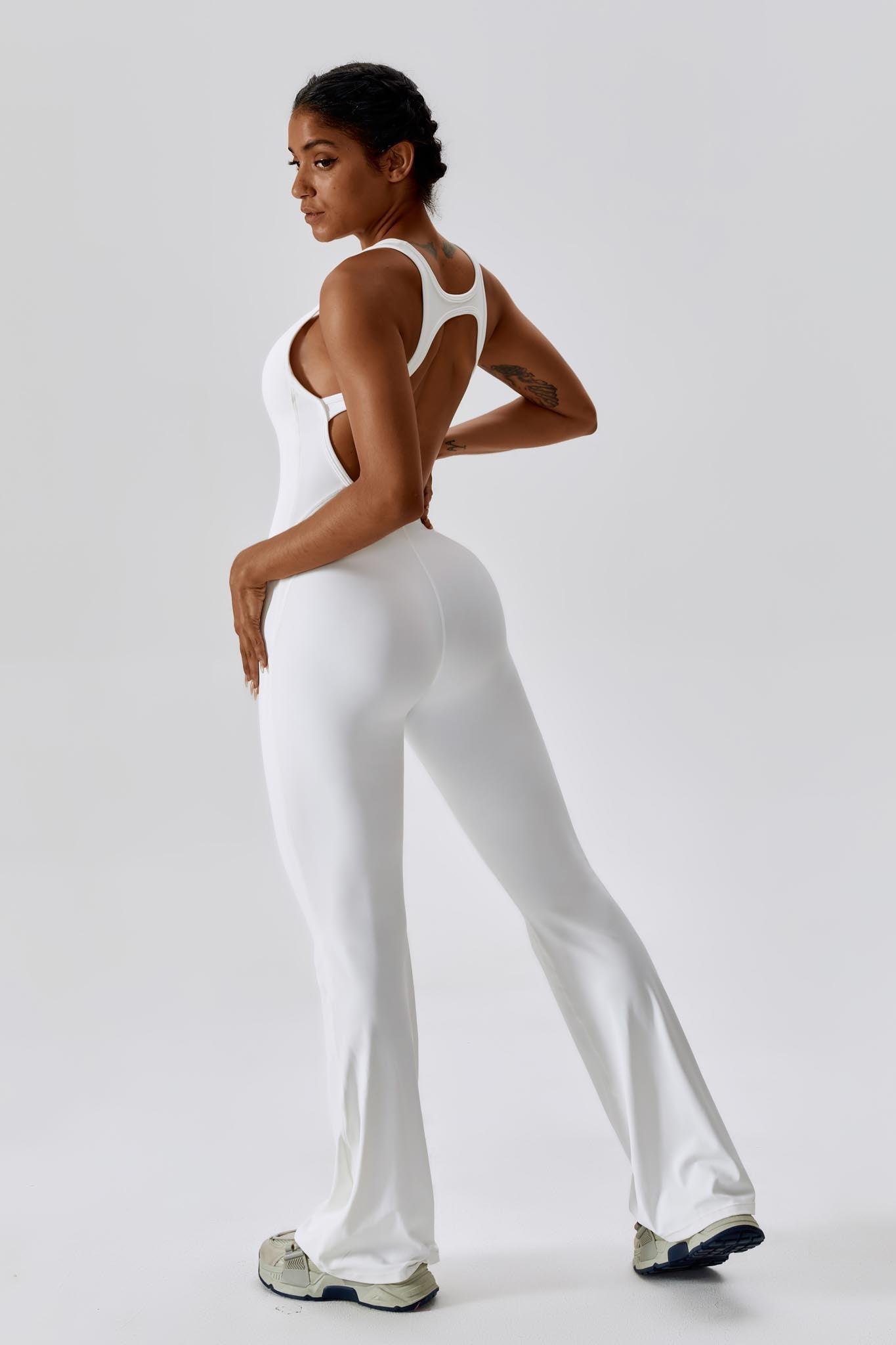 Open Back Jumpsuit White