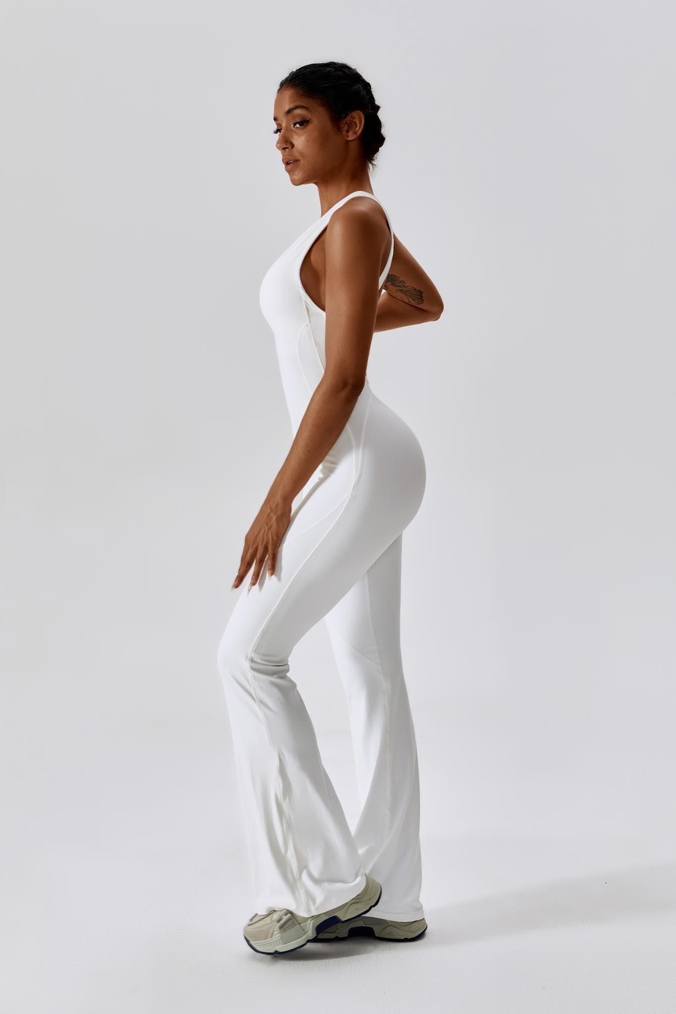 Open Back Jumpsuit White