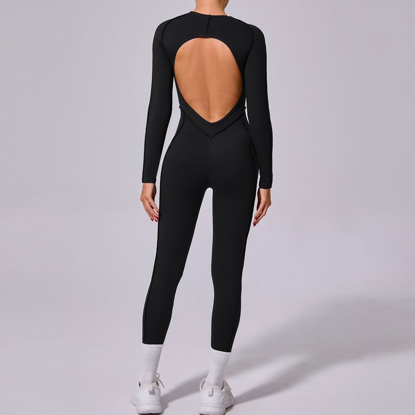 Gianna Long Sleeve Jumpsuit Black