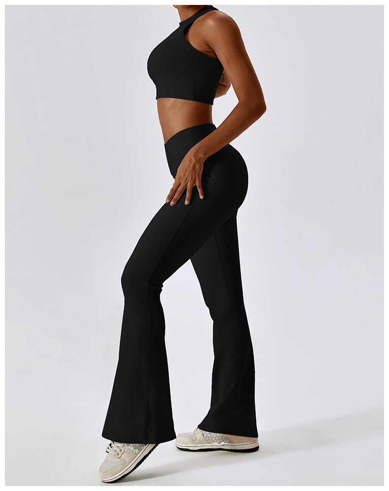 Claudia Flare Pant Set Black