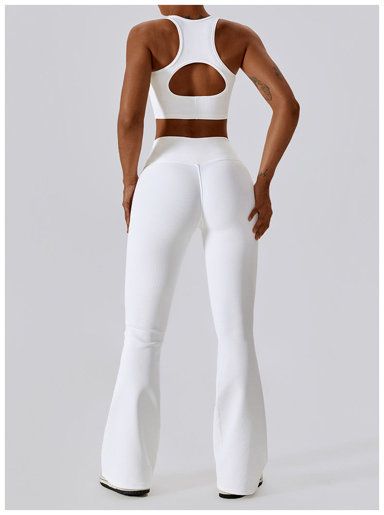 Claudia Flare Pant Set White